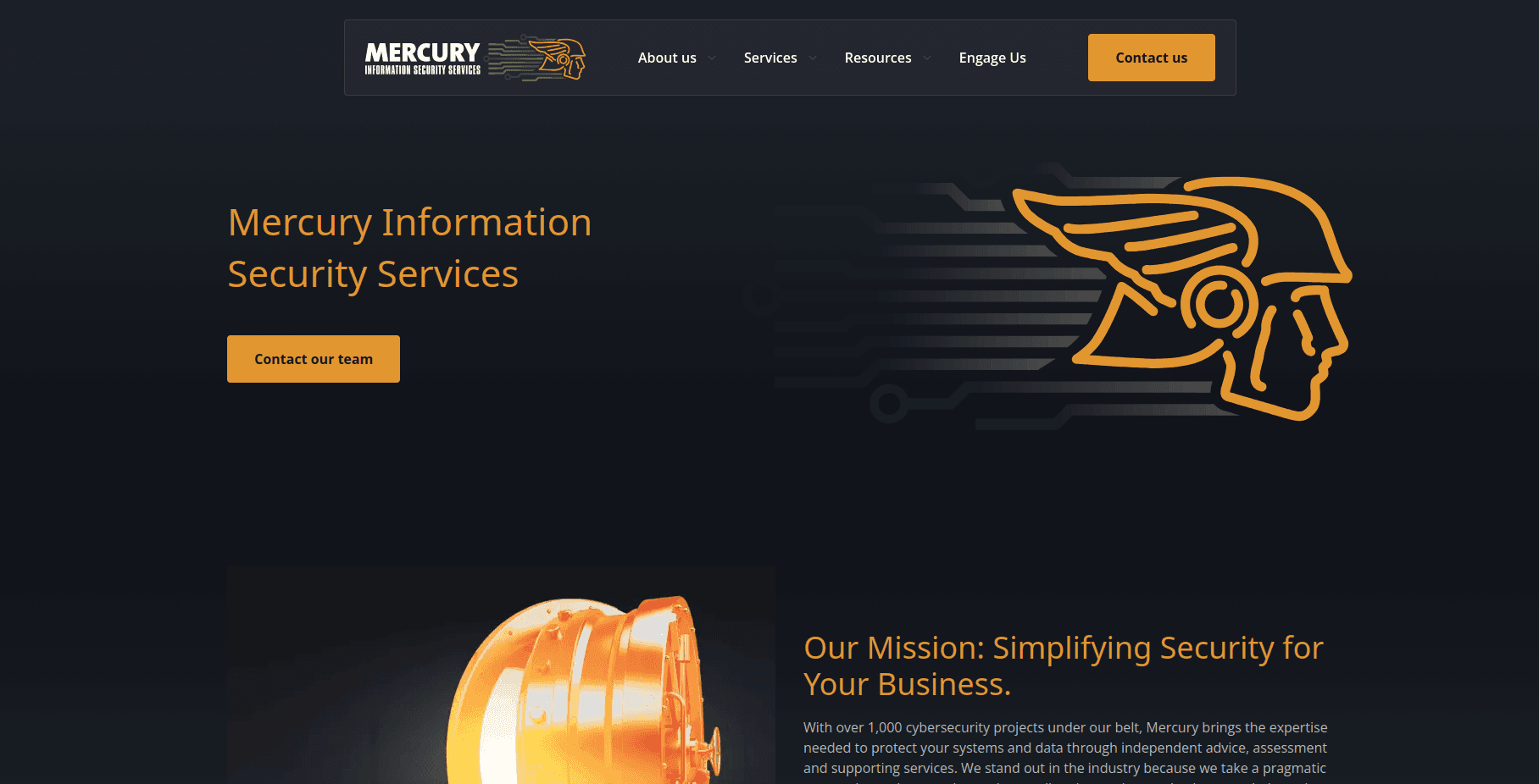 Screenshot of Mercury ISS website